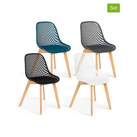 IDOMYA Factory Krzesła (4 szt.) w różnych kolorach - 46 x 86 x 56 cm ze sklepu Limango Polska w kategorii Meble - zdjęcie 187704473