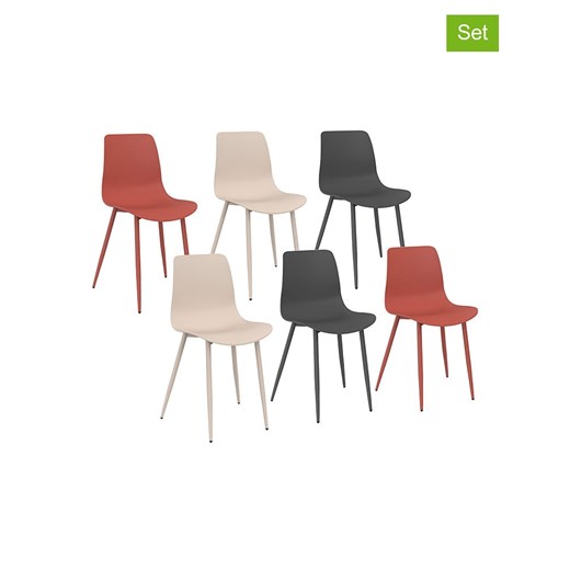 IDOMYA Factory Krzesła (6 szt.) &quot;Nala&quot; w różnych kolorach - 48 x 79 x 48 cm ze sklepu Limango Polska w kategorii Meble - zdjęcie 187704542