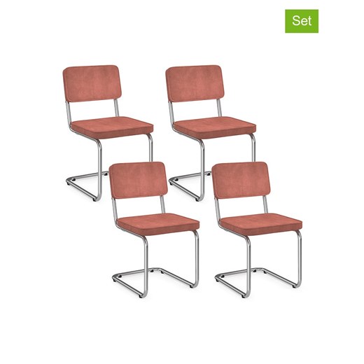 IDOMYA Factory Krzesła (4 szt.) &quot;Naya&quot; w kolorze pomarańczowym - 44 x 79 x 52 cm ze sklepu Limango Polska w kategorii Meble - zdjęcie 187704564