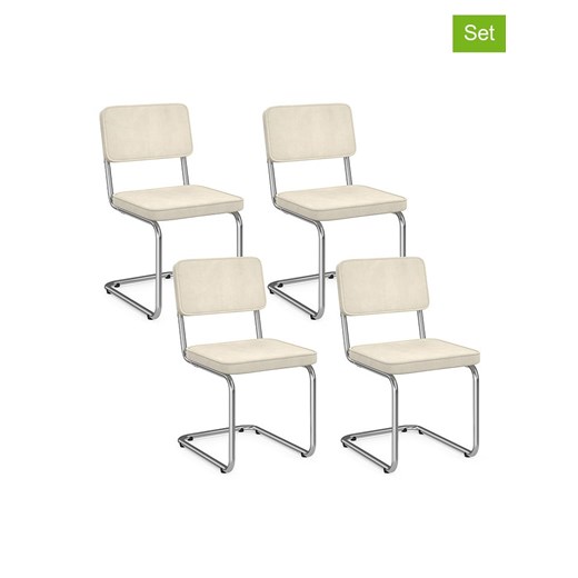 IDOMYA Factory Krzesła (4 szt.) &quot;Naya&quot; w kolorze kremowym - 44 x 79 x 52 cm ze sklepu Limango Polska w kategorii Meble - zdjęcie 187704571