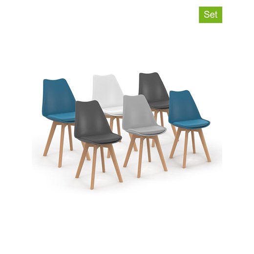 IDOMYA Factory Krzesła (6 szt.) &quot;Nordia&quot; w różnych kolorach do jadalni - 46 x 79,5 x 51 cm ze sklepu Limango Polska w kategorii Meble - zdjęcie 187704630