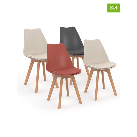 IDOMYA Factory Krzesła (4 szt.) w różnych kolorach - 46 x 79,5 x 51 cm ze sklepu Limango Polska w kategorii Meble - zdjęcie 187704643