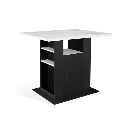 IDOMYA Factory Stół &quot;Théo&quot; w kolorze biało-czarnym do jadalni - 110 x 110 x 80 cm ze sklepu Limango Polska w kategorii Stoliki kawowe - zdjęcie 187705242