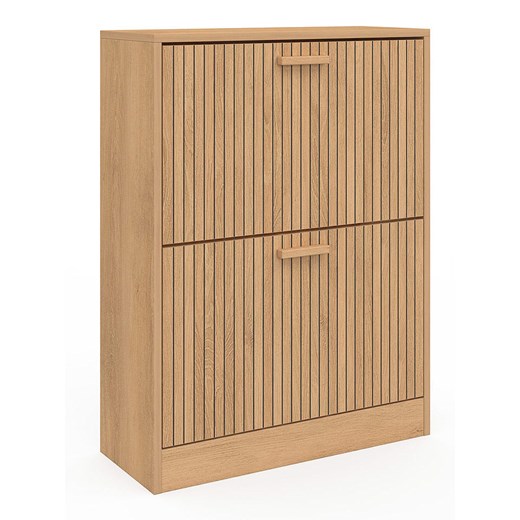 IDOMYA Essentials Szafka &quot;Faustine&quot; w kolorze jasnobrązowym na buty - 60 x 80 x 24 cm ze sklepu Limango Polska w kategorii Szafy - zdjęcie 187705301