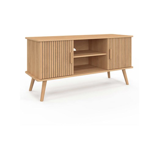 IDOMYA Factory Szafka RTV &quot;Faustine&quot; w kolorze jasnobrązowym - 110 x 54 x 40 cm ze sklepu Limango Polska w kategorii Meble - zdjęcie 187705401