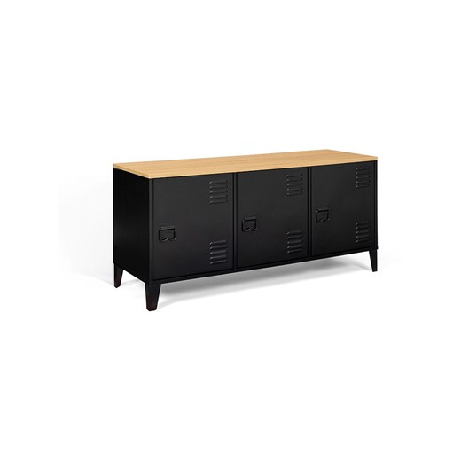 IDOMYA Essentials Szafka RTV &quot;Storen&quot; w kolorze jasnobrązowo-czarnym - 113 x 53 x 40 cm ze sklepu Limango Polska w kategorii Meble - zdjęcie 187705431