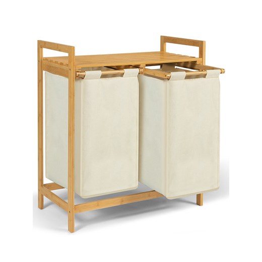 IDOMYA Essentials Kosz w kolorze beżowo-jasnobrązowym na pranie - 64 x 73 x 33 cm ze sklepu Limango Polska w kategorii Akcesoria łazienkowe - zdjęcie 187705483