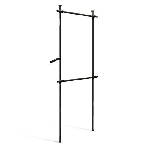 IDOMYA Essentials Garderoba w kolorze czarnym - 112 x 278 cm ze sklepu Limango Polska w kategorii Szafy - zdjęcie 187705511