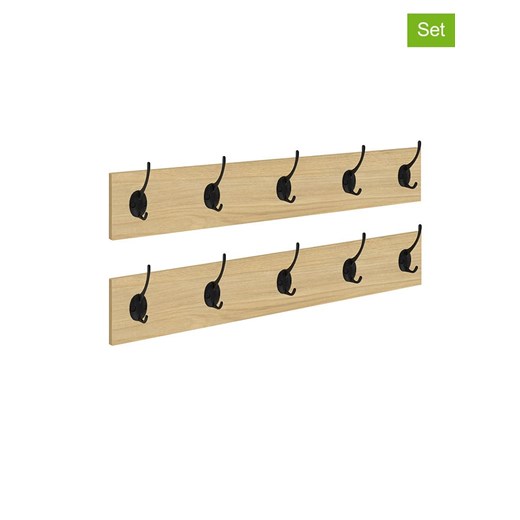 IDOMYA Essentials Wieszaki (2 szt.) w kolorze jasnobrązowym - 60 x 10 cm ze sklepu Limango Polska w kategorii Szafy - zdjęcie 187705533