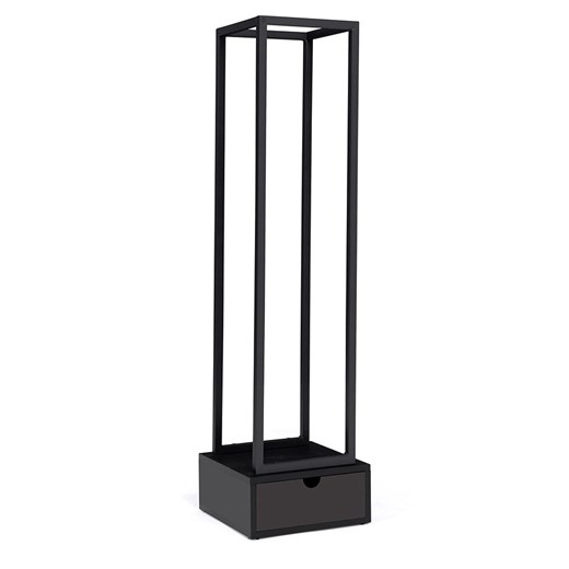 IDOMYA Essentials Stojak w kolorze czarnym na drewno opałowe - 33 x 125 x 33 cm ze sklepu Limango Polska w kategorii Akcesoria i przechowywanie - zdjęcie 187705601