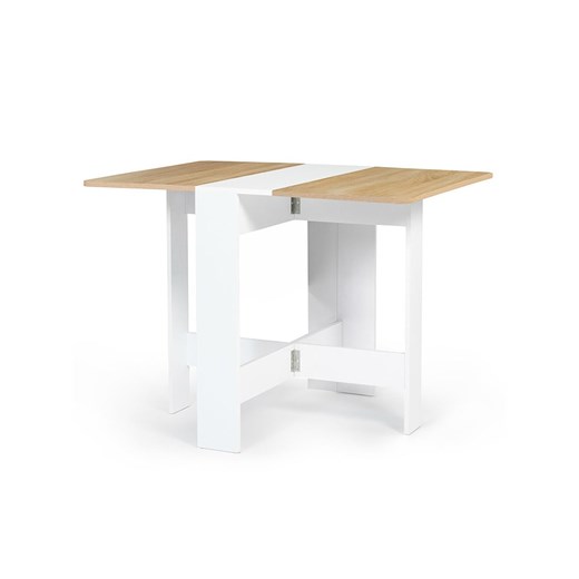 IDOMYA Factory Stół &quot;Edi&quot; w kolorze biało-jasnobrązowym do jadalni - 103 x 75 x 76 cm ze sklepu Limango Polska w kategorii Stoliki kawowe - zdjęcie 187705663