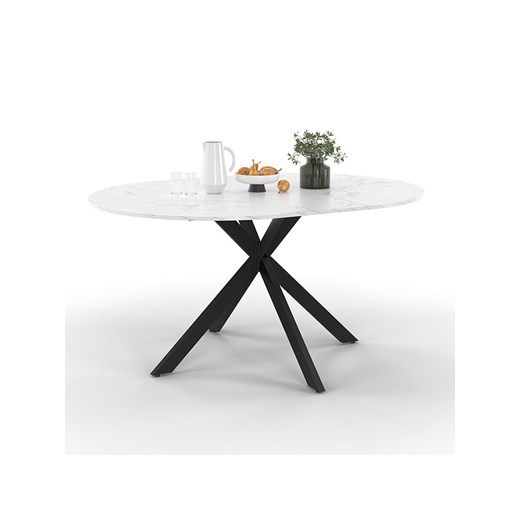 IDOMYA Factory Stół rozsuwany &quot;Soline&quot; w kolorze szarym - wys. 76 x  Ø 110 cm ze sklepu Limango Polska w kategorii Stoliki kawowe - zdjęcie 187705820