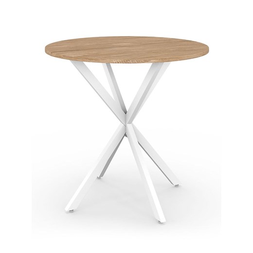 IDOMYA Factory Stół &quot;Soline&quot; w kolorze jasnobrązowo-białym do jadalni - wys. 75 x Ø 80 cm ze sklepu Limango Polska w kategorii Stoliki kawowe - zdjęcie 187705833