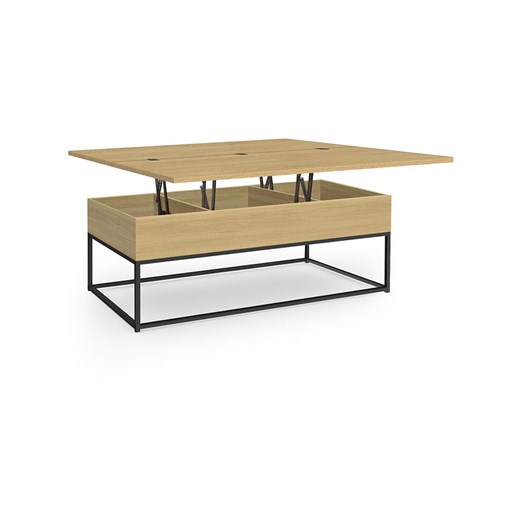 IDOMYA Essentials Ława &quot;Memphis&quot; w kolorze jasnobrązowo-czarnym - 100 x 54,5 x 40,5 cm ze sklepu Limango Polska w kategorii Stoliki kawowe - zdjęcie 187705974