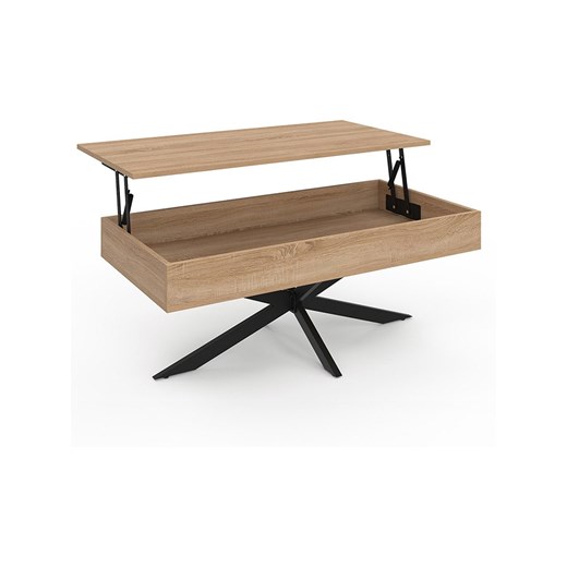 IDOMYA Essentials Ława &quot;Spider&quot; w kolorze jasnobrązowo-czarnym - 100 x 40 x 50 cm ze sklepu Limango Polska w kategorii Stoliki kawowe - zdjęcie 187706022