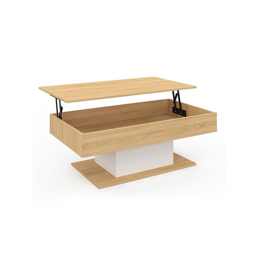 IDOMYA Factory Ława &quot;Tania&quot; w kolorze jasnobrązowo-białym - 110 x 40 x 60 cm ze sklepu Limango Polska w kategorii Stoliki kawowe - zdjęcie 187706042