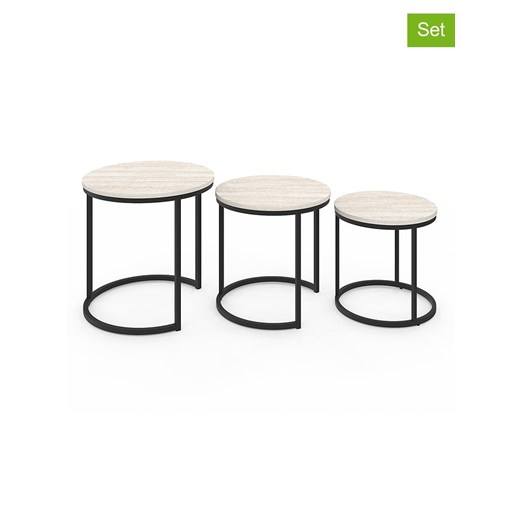 IDOMYA Factory Stoliki (3 szt.) &quot;Memphis&quot; w kolorze białym ze sklepu Limango Polska w kategorii Stoliki kawowe - zdjęcie 187706084