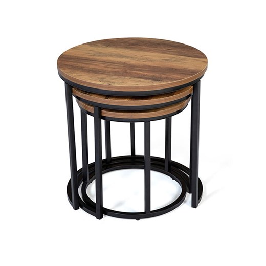 IDOMYA Essentials Stoliki (3 szt.) &quot;Elize&quot; w kolorze brązowo-czarnym Idomya Essentials onesize okazyjna cena Limango Polska