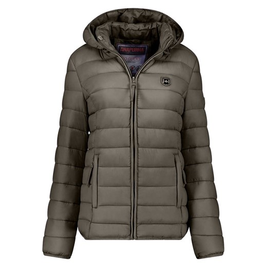 ANAPURNA Kurtka pikowana &quot;Akitalana Hood&quot; w kolorze khaki ze sklepu Limango Polska w kategorii Kurtki damskie - zdjęcie 187707312