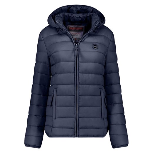 ANAPURNA Kurtka pikowana &quot;Akitalana Hood&quot; w kolorze granatowym ze sklepu Limango Polska w kategorii Kurtki damskie - zdjęcie 187707321
