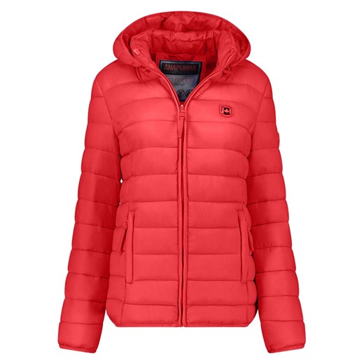 ANAPURNA Kurtka pikowana &quot;Akitalana Hood&quot; w kolorze czerwonym ze sklepu Limango Polska w kategorii Kurtki damskie - zdjęcie 187707334