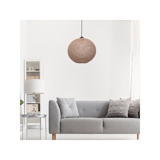 ABERTO DESIGN Lampa wisząca w kolorze jasnobrązowym - wys. 34 x Ø 38 cm ze sklepu Limango Polska w kategorii Oświetlenie - zdjęcie 187707950