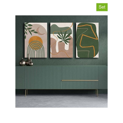 ABERTO DESIGN Druki (3 szt.) na płótnie - 70 x 45 cm ze sklepu Limango Polska w kategorii Obrazy - zdjęcie 187708053