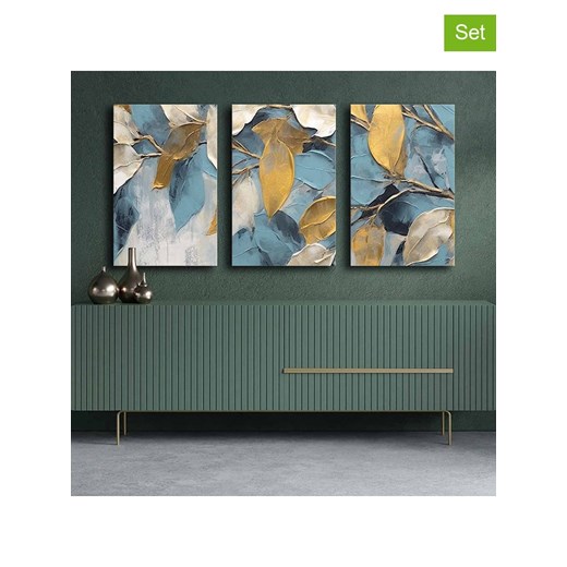 ABERTO DESIGN Druki (3 szt.) na płótnie - 45 x 70 cm ze sklepu Limango Polska w kategorii Obrazy - zdjęcie 187708061