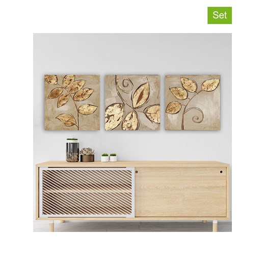 ABERTO DESIGN Druki (3 szt.) na płótnie - 30 x 30 cm ze sklepu Limango Polska w kategorii Obrazy - zdjęcie 187708081