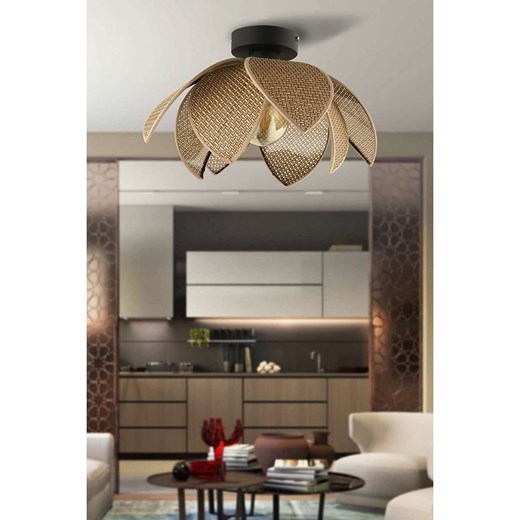 ABERTO DESIGN Lampa sufitowa w kolorze beżowo-czarnym - wys. 26 x Ø 40 cm ze sklepu Limango Polska w kategorii Oświetlenie - zdjęcie 187708144