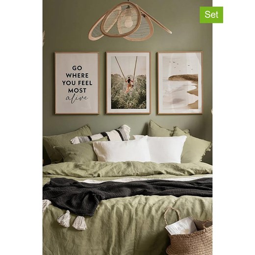 ABERTO DESIGN Druki artystyczne (3 szt.) w ramce - 33 x 48 cm ze sklepu Limango Polska w kategorii Obrazy - zdjęcie 187708321