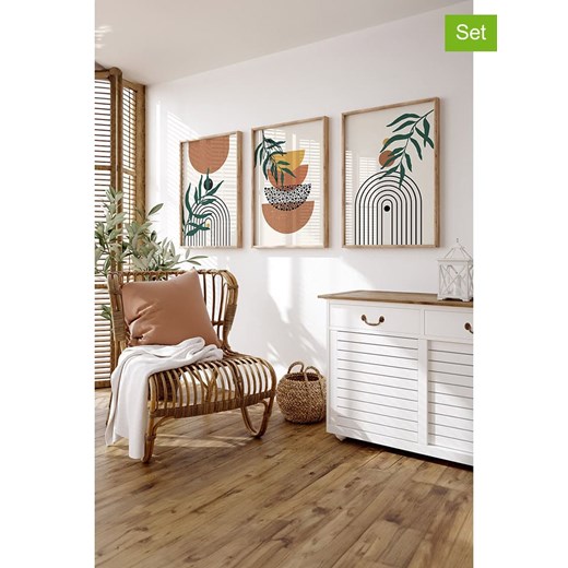 ABERTO DESIGN Druki artystyczne (3 szt.) w ramce - 33 x 48 cm ze sklepu Limango Polska w kategorii Obrazy - zdjęcie 187708391