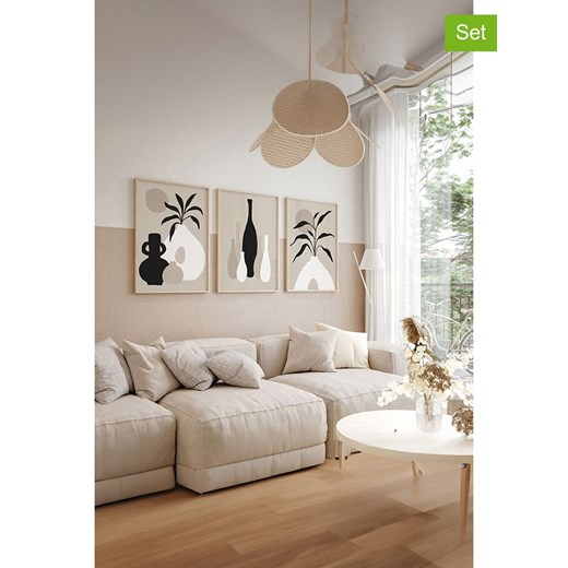 ABERTO DESIGN Druki artystyczne (3 szt.) w ramce - 33 x 48 cm ze sklepu Limango Polska w kategorii Obrazy - zdjęcie 187708394