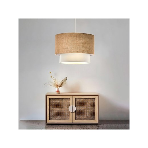 ABERTO DESIGN Lampa wisząca &quot;Gharib&quot; w kolorze beżowym - wys. 20 x Ø 30 cm ze sklepu Limango Polska w kategorii Oświetlenie - zdjęcie 187708511