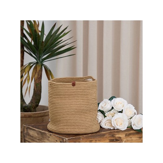 ABERTO DESIGN Kosz w kolorze jasnobrązowym - 15 x 20 x 18 cm ze sklepu Limango Polska w kategorii Akcesoria i przechowywanie - zdjęcie 187708880