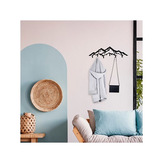 ABERTO DESIGN Wieszak w kolorze czarnym - 80 x 25 cm ze sklepu Limango Polska w kategorii Szafy - zdjęcie 187708943