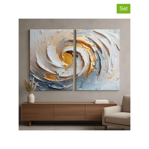 ABERTO DESIGN Druki (2 szt.) na płótnie - 80 x 120 cm ze sklepu Limango Polska w kategorii Obrazy - zdjęcie 187709000