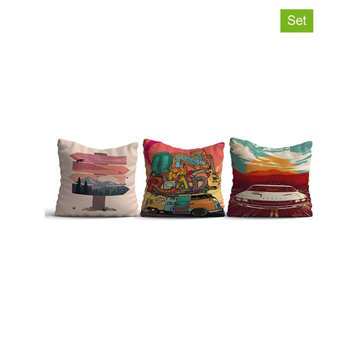 ABERTO DESIGN Poszewki (3 szt.) ze wzorem na poduszkę ze sklepu Limango Polska w kategorii Poduszki dekoracyjne - zdjęcie 187709252