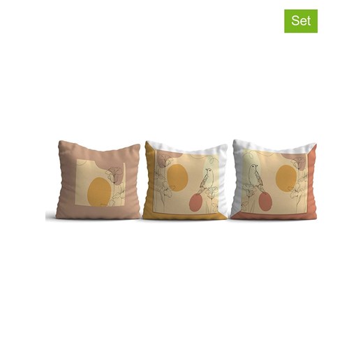 ABERTO DESIGN Poszewki (3 szt.) w kolorze biało-beżowym ze sklepu Limango Polska w kategorii Poduszki dekoracyjne - zdjęcie 187709253