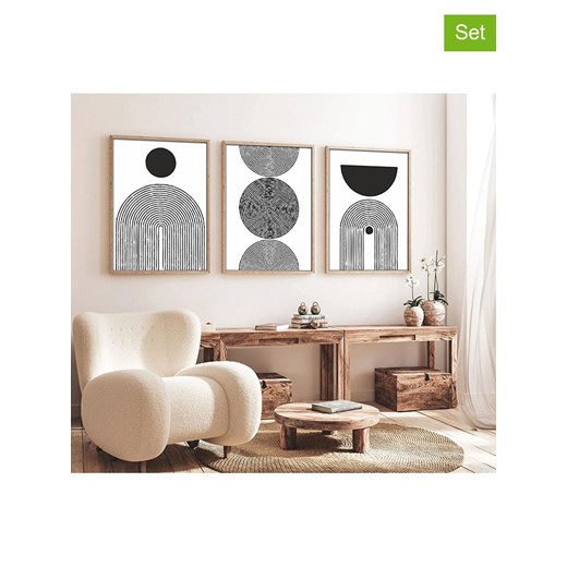 ABERTO DESIGN Druki artystyczne (3 szt.) w ramce ze sklepu Limango Polska w kategorii Obrazy - zdjęcie 187709273