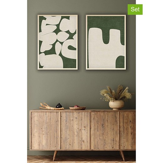 ABERTO DESIGN Druki artystyczne (2 szt.) w ramce ze sklepu Limango Polska w kategorii Obrazy - zdjęcie 187709282