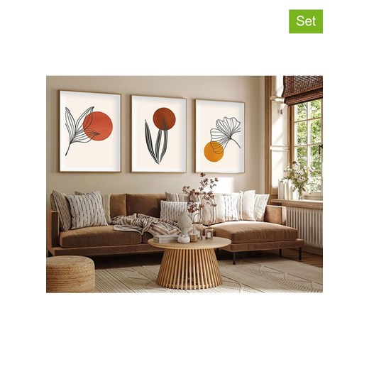 ABERTO DESIGN Druki artystyczne (3 szt.) w ramce ze sklepu Limango Polska w kategorii Obrazy - zdjęcie 187709300