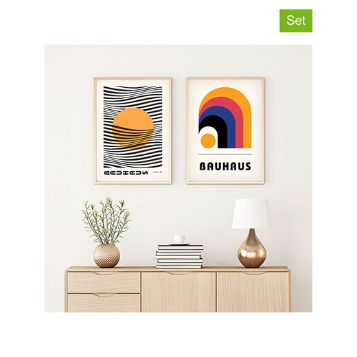 ABERTO DESIGN Druki artystyczne (2 szt.) w ramce ze sklepu Limango Polska w kategorii Obrazy - zdjęcie 187709313