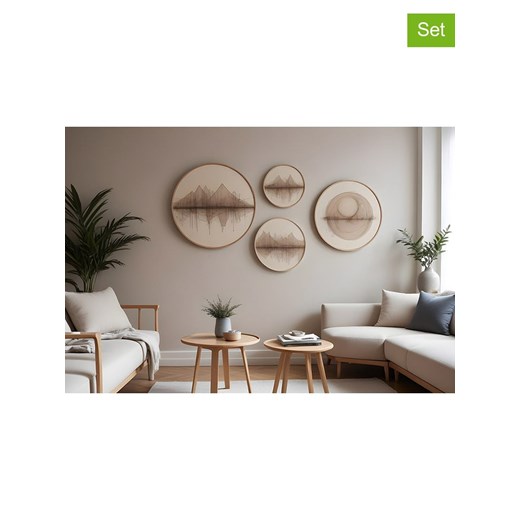 ABERTO DESIGN Druki artystyczne (4 szt.) w drewnianej ramce ze sklepu Limango Polska w kategorii Obrazy - zdjęcie 187709360