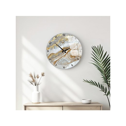 ABERTO DESIGN Zegar ścienny w kolorze złoto-jasnobrązowym - Ø 40 cm ze sklepu Limango Polska w kategorii Zegary - zdjęcie 187709372