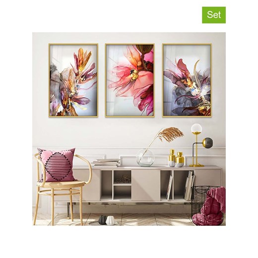 ABERTO DESIGN Druki (3 szt.) na szkle w ramce ze sklepu Limango Polska w kategorii Obrazy - zdjęcie 187709382