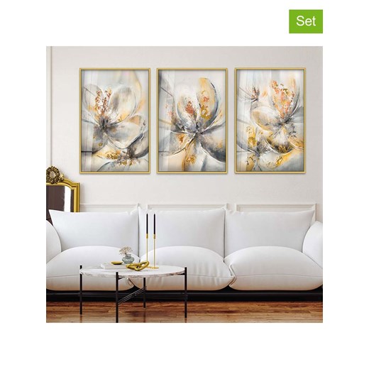 ABERTO DESIGN Druki (3 szt.) na szkle w ramce ze sklepu Limango Polska w kategorii Obrazy - zdjęcie 187709390