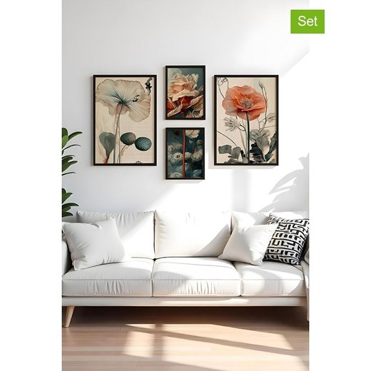 ABERTO DESIGN Druki artystyczne (4 szt.) w ramce ze sklepu Limango Polska w kategorii Obrazy - zdjęcie 187709394