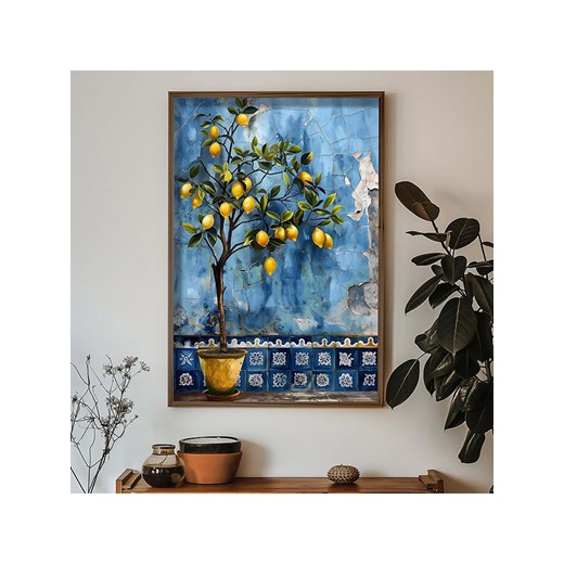 ABERTO DESIGN Druk artystyczny w drewnianej ramce - 70 x 50 cm ze sklepu Limango Polska w kategorii Obrazy - zdjęcie 187709424