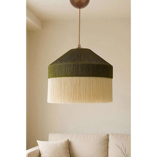 ABERTO DESIGN Lampa wisząca w kolorze oliwkowo-kremowym - Ø 40 cm ze sklepu Limango Polska w kategorii Oświetlenie - zdjęcie 187709453